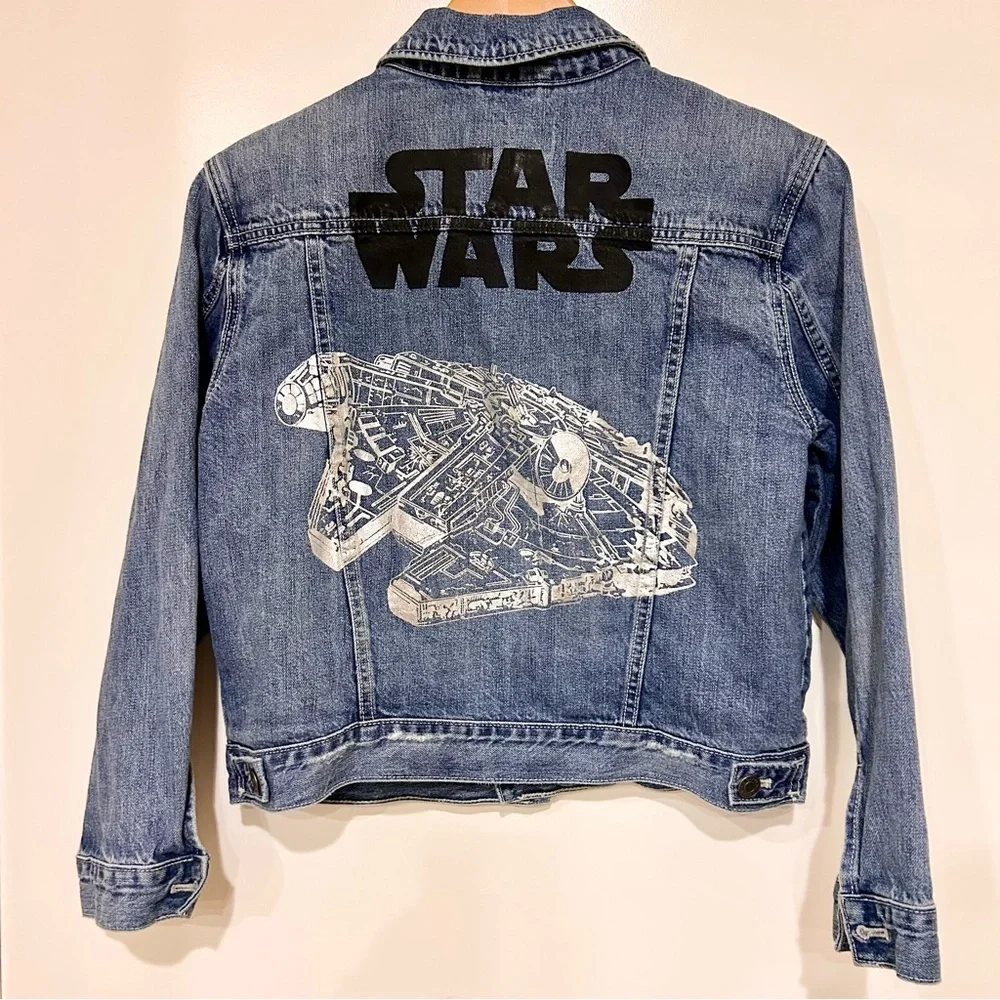 Rare Limited Release Star Wars Kids Denim Jacket by Gap size Husky XL